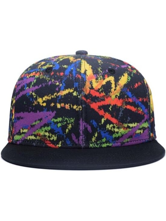 Unisex Multicolor Snapback Hat Hip Hop Style Colorful Adjustable Baseball Cap main image 5